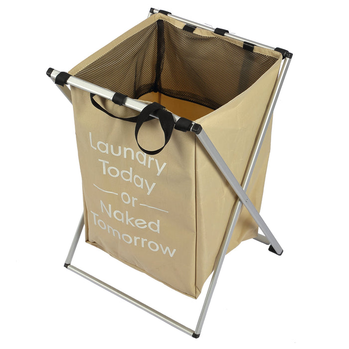 LAUNDRY BASKET WITH ALUMINIUM RACK X411