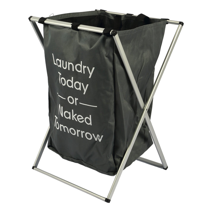 LAUNDRY BASKET WITH ALUMINIUM RACK X411