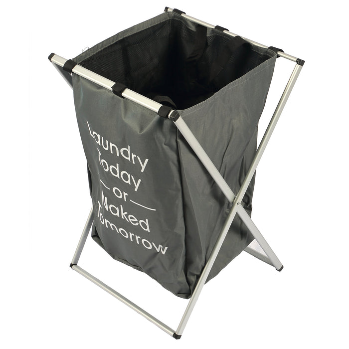 LAUNDRY BASKET WITH ALUMINIUM RACK X411