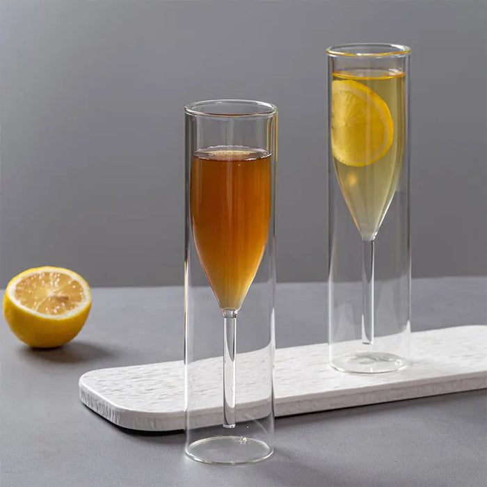 110ml Double-Wall Stemmed Glass Cup X1587