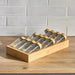 12 Jars Glass Spice Container Set with Bamboo Tray X1579