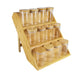 12pcs Glass Spice Jar Set with 3-Tier Bamboo Rack X1584