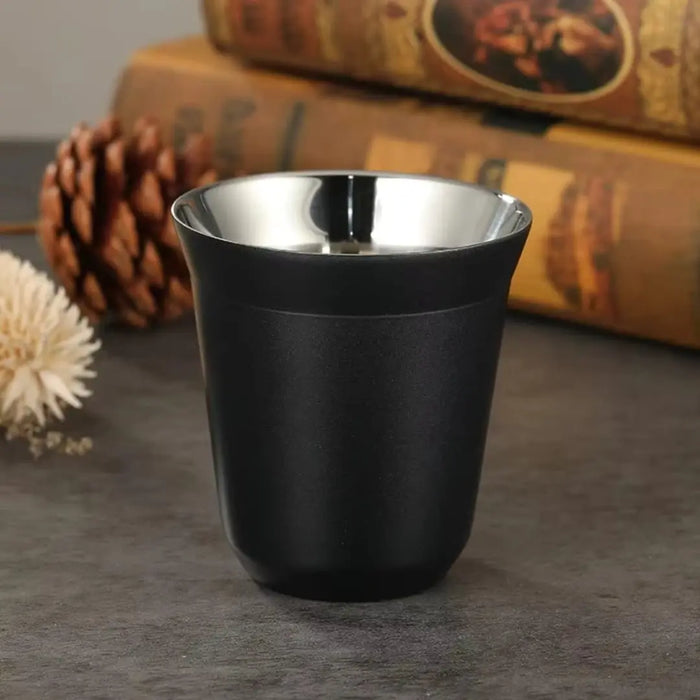 160 ML Double Wall Stainless Steel Coffee Thermal Insulated Cup 1 pc X1539