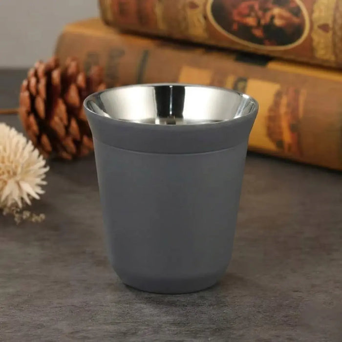 160 ML Double Wall Stainless Steel Coffee Thermal Insulated Cup 1 pc X1539