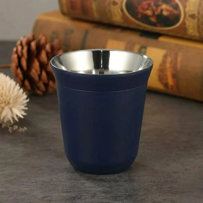 160 ML Double Wall Stainless Steel Coffee Thermal Insulated Cup 1 pc X1539