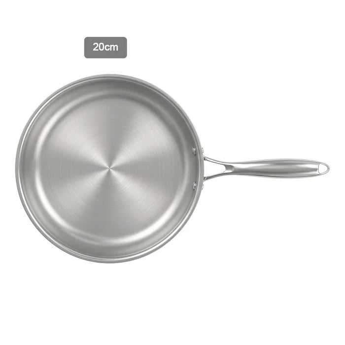 20cm Stainless Steel Frying Pan with Induction Bottom X1573
