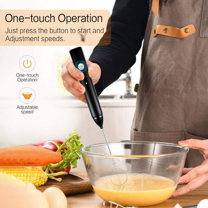 HIGH QUALITY RECHARGEABLE MILK & COFFEE FROTHER AND MIXER  X373  MIX COLOR