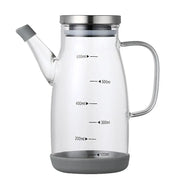 600ml Glass Oil Pot Jug with Lid X1585