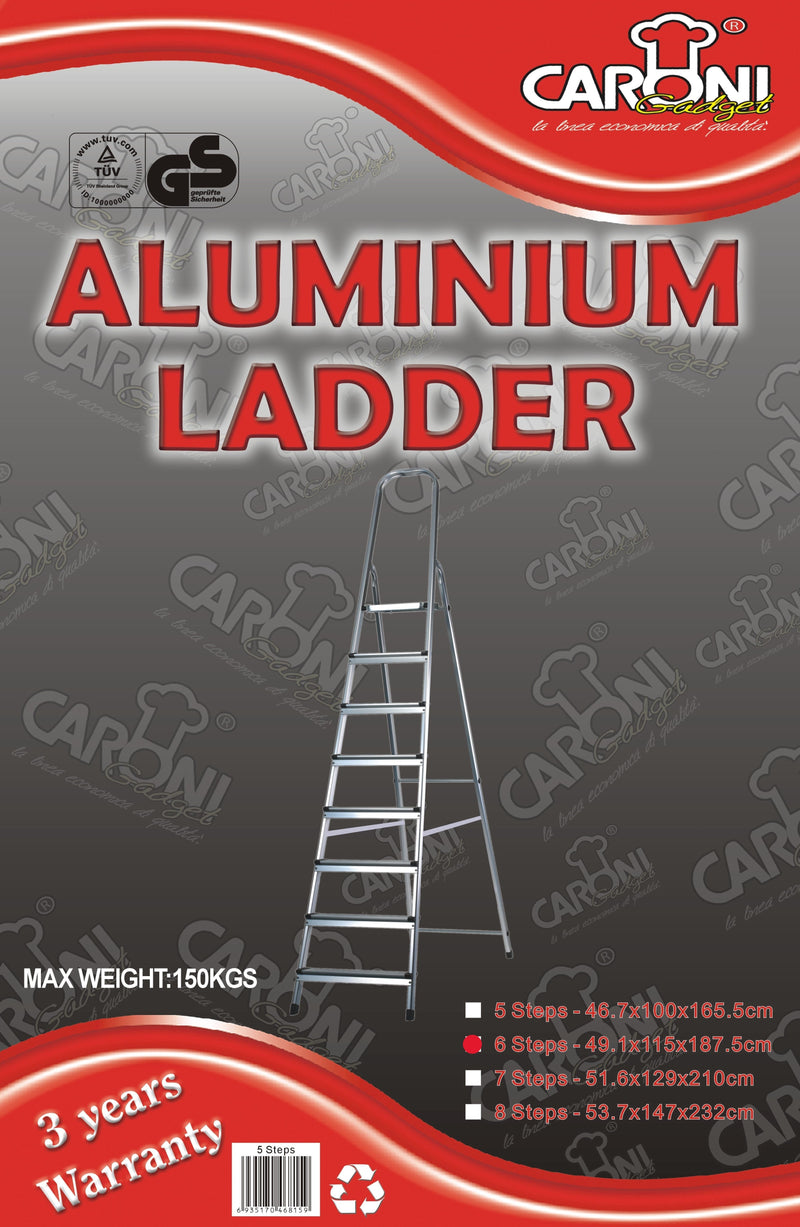 لطلب هذا صنف التواصل عبر الواتساب ALUMINIUM LADDER 6 STEPS "GS STANDARDS"