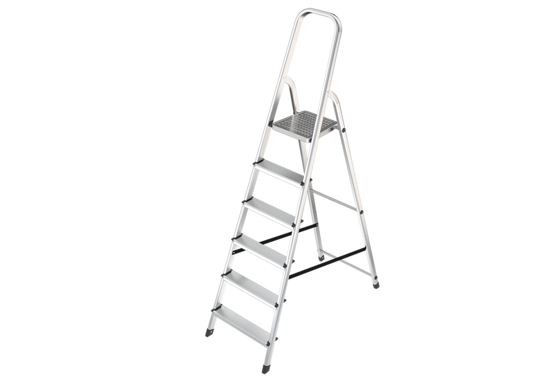 لطلب هذا صنف التواصل عبر الواتساب ALUMINIUM LADDER 6 STEPS "GS STANDARDS"