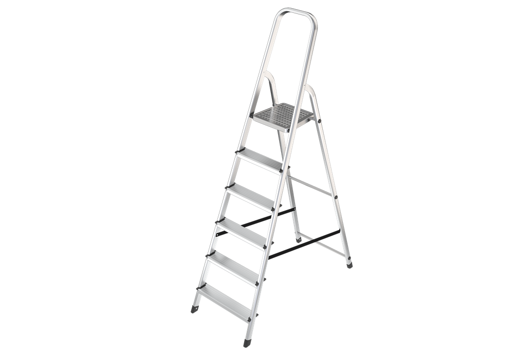 لطلب هذا الصنف التواصل عبر الواتساب ALUMINIUM LADDER 6 STEPS "GS STANDARDS"