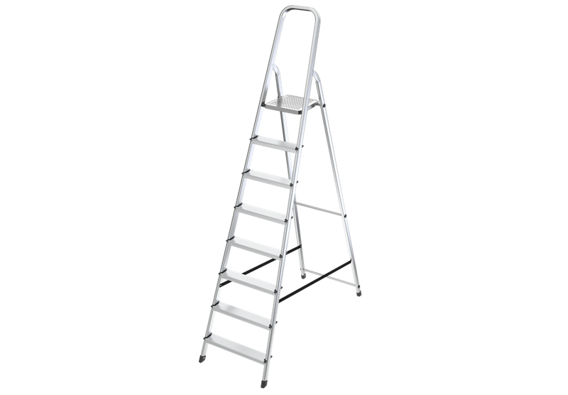 طلب هذا صنف التواصل عبر الواتساب ALUMINIUM LADDER 8 STEPS "GS STANDARDS"