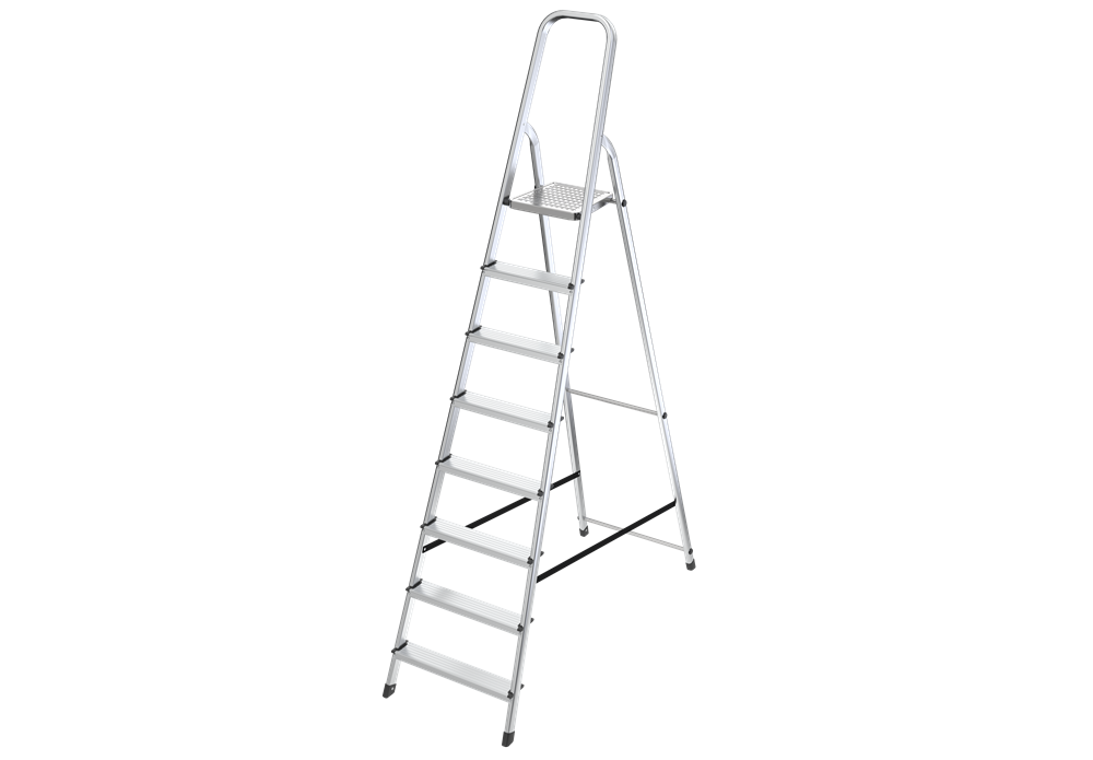 لطلب هذا الصنف التواصل عبر الواتساب ALUMINIUM LADDER 8 STEPS "GS STANDARDS"