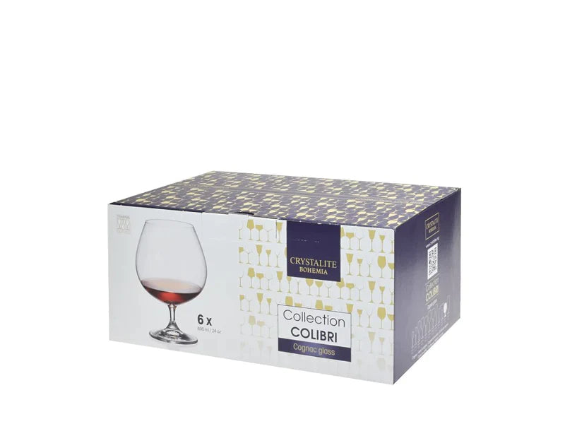 BOHEMIA COLIBRI 690ML COGNAC 6PCS