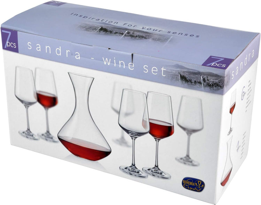 BOHEMIA SANDRA 7PCS WINE SET