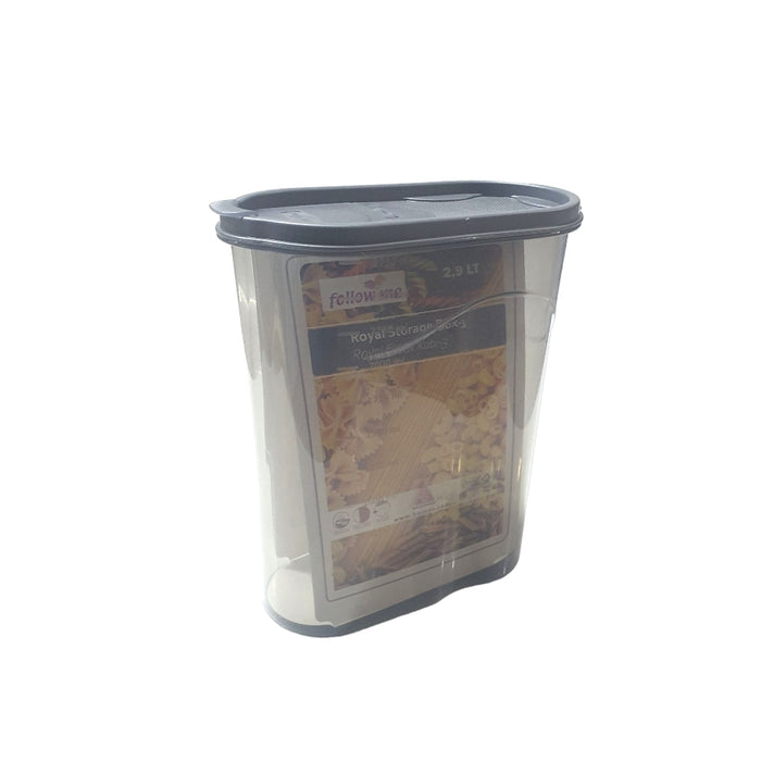 BURSEV FUMEE GRAY OVAL FOOD BOX 2.9L