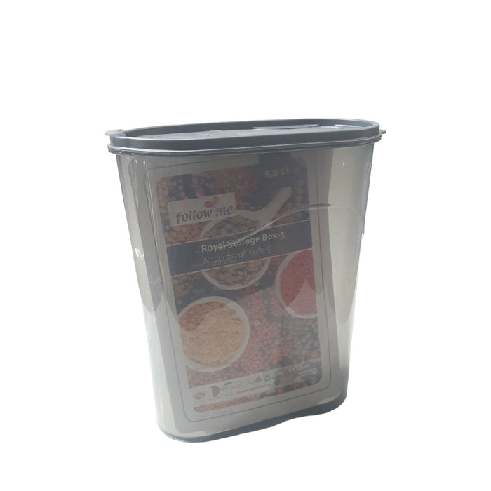 BURSEV FUMEE GRAY OVAL FOOD BOX 5.8L