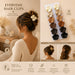 Neutral Flower 12 pcs Medium Hair Clips DG112