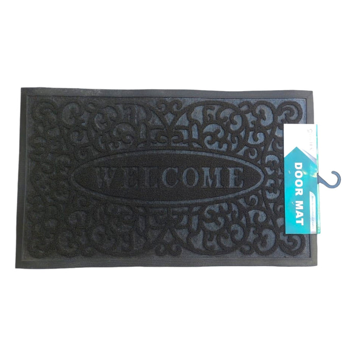 RUBBER DOOR MAT 45*75CM  BLACK