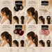 Floral Scrunchie Hair Ties 5pcs Pack DG101