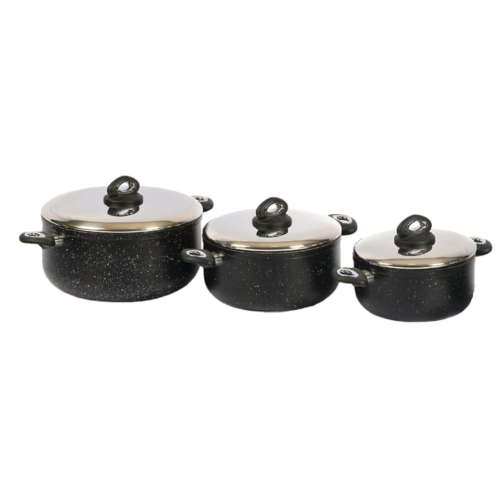 Heavy Granite 3Pcs Casserol Set