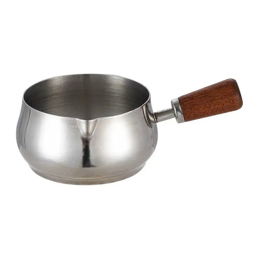 Mini Stainless Steel Sauce Pot with Wooden Handle X1576