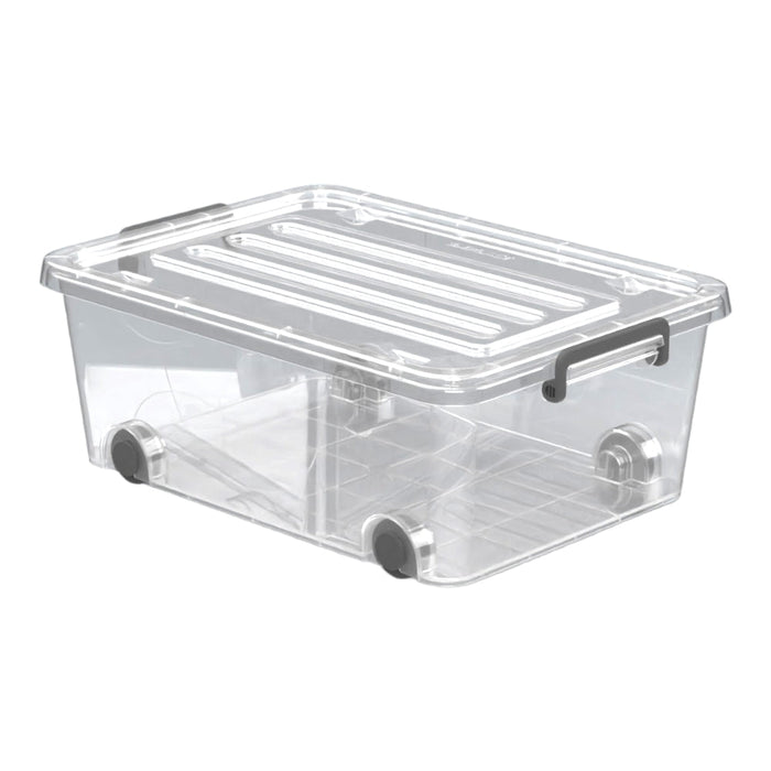 36L BIG DEEP STORAGE BOX WITH WHEELS + COVER