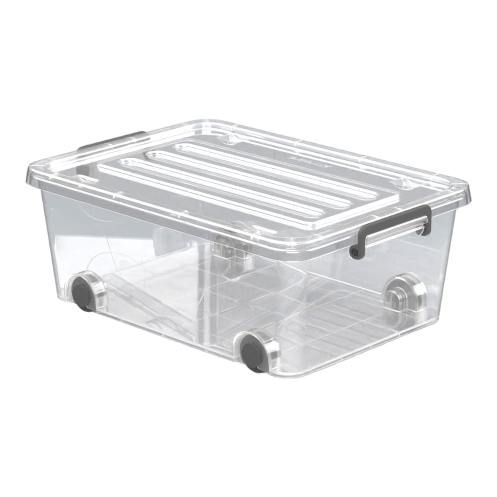 40L BIG DEEP STORAGE BOX WITH WHEELS + COVER — Dear Home