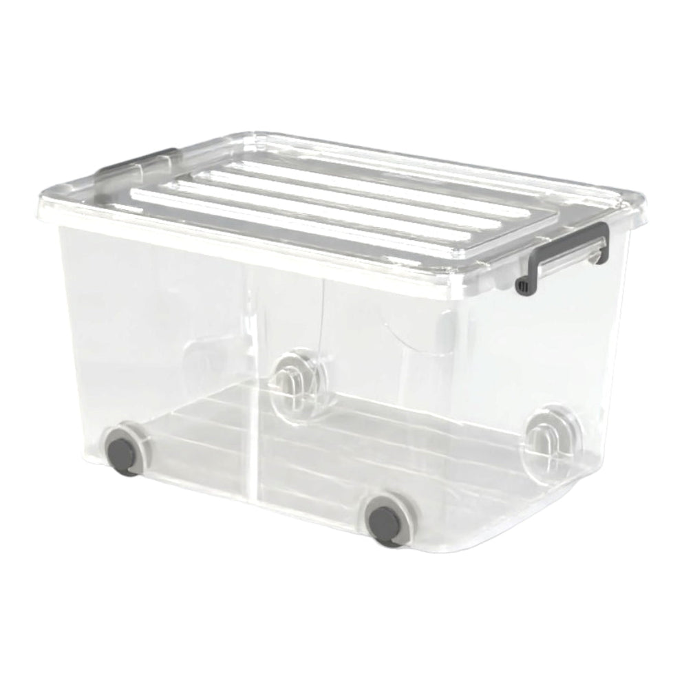 60L BIG DEEP STORAGE BOX WITH WHEELS + COVER — Dear Home