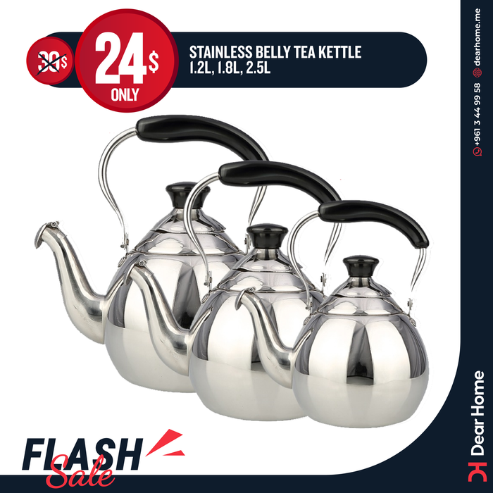 STAINLESS 3PCS TEA KETTLE SET