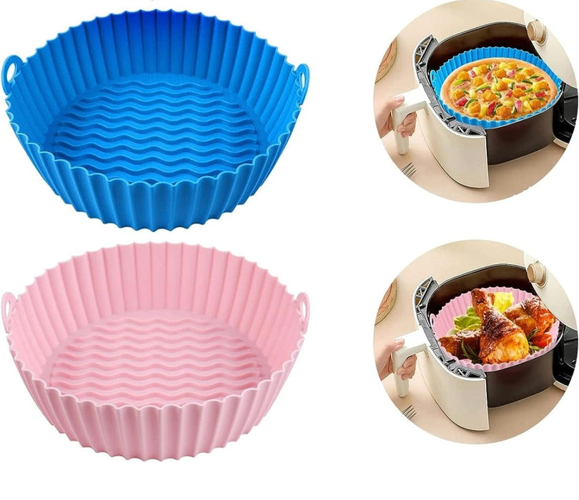 AIR FRYER SILICONE LINER PAN 20CM   X380 - MIX COLOR