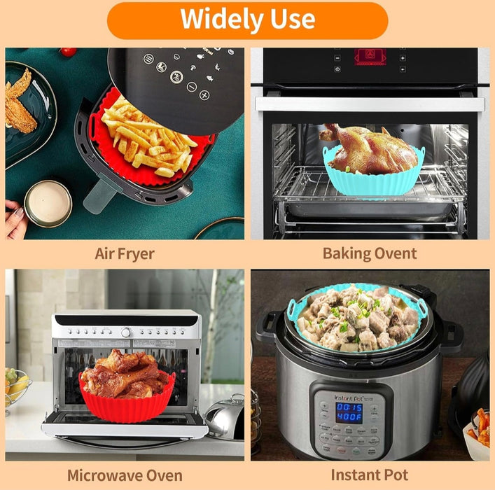 AIR FRYER SILICONE LINER PAN 20CM   X380 - MIX COLOR