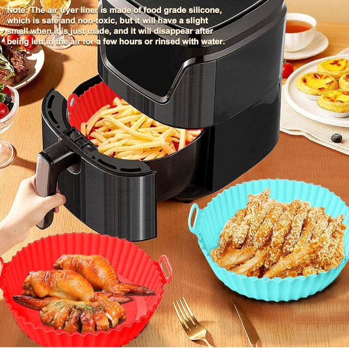 AIR FRYER SILICONE LINER PAN 20CM   X380 - MIX COLOR