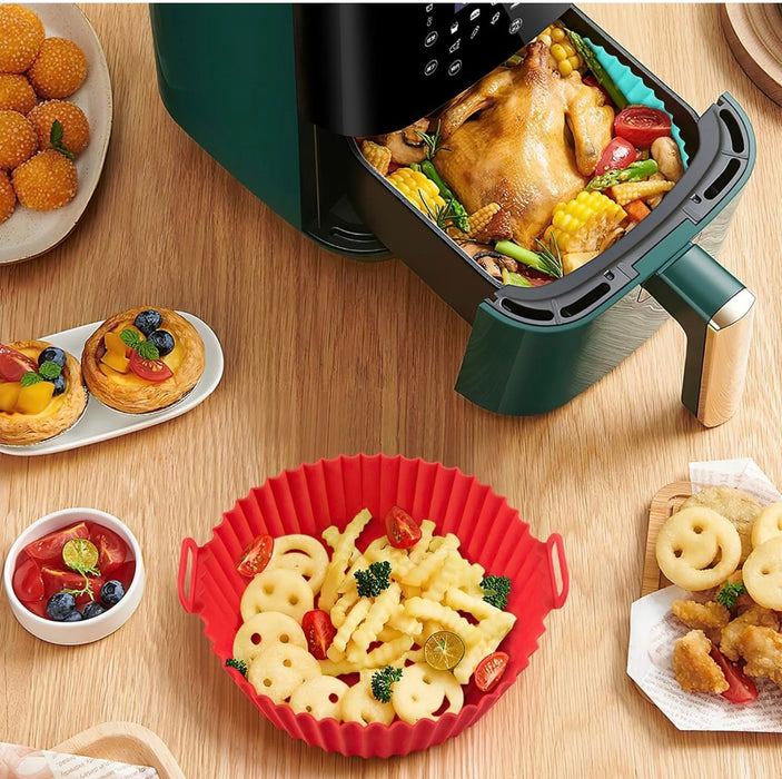 AIR FRYER SILICONE LINER PAN 20CM   X380 - MIX COLOR