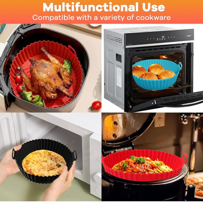 AIR FRYER SILICONE LINER PAN 20CM   X380 - MIX COLOR