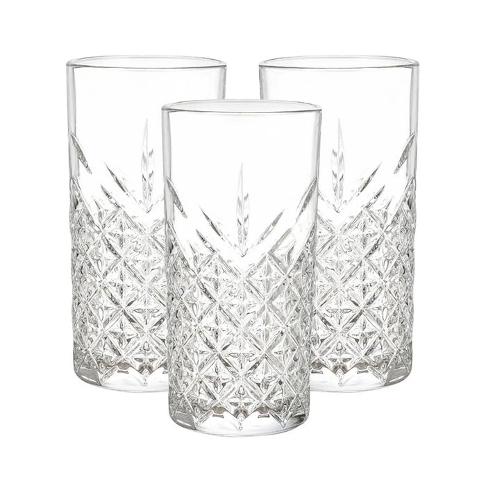 DELI Long Glass Cup 330ml 6pcs X1059