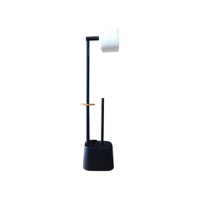 Black Toilet Brush and Paper Stand X1255
