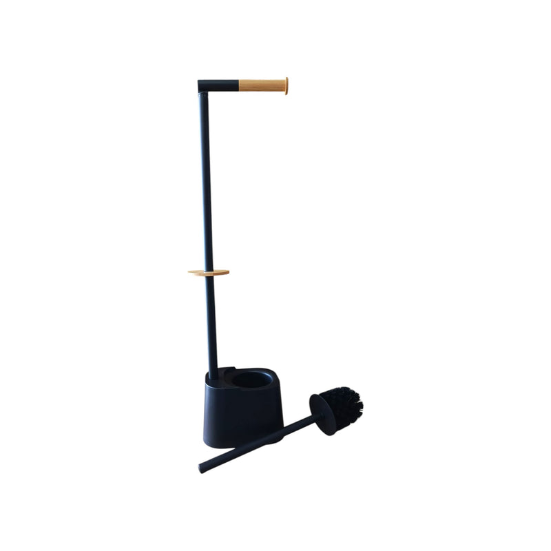 Black Toilet Brush and Paper Stand X1255