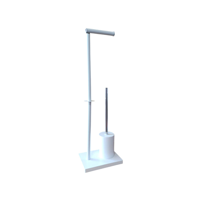 White Toilet Brush and Paper Stand X1261