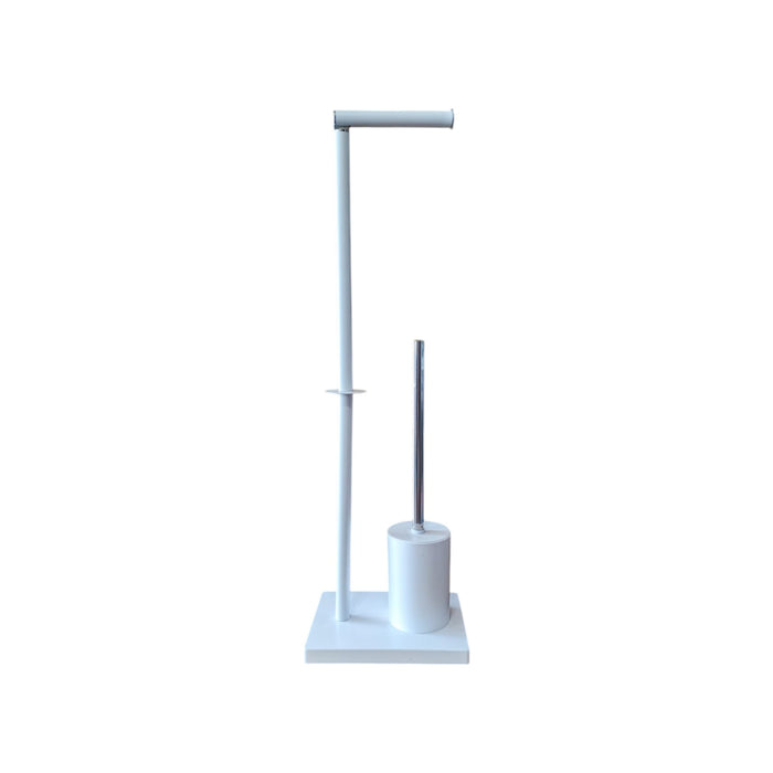 White Toilet Brush and Paper Stand X1261