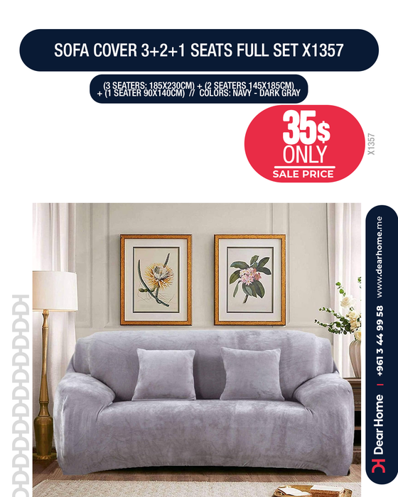 Sofa Cover 3+2+1 Seats Full Set X1357