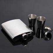 7oz Stainless Leakproof Drink Flask + 2 Shots Set X1451
