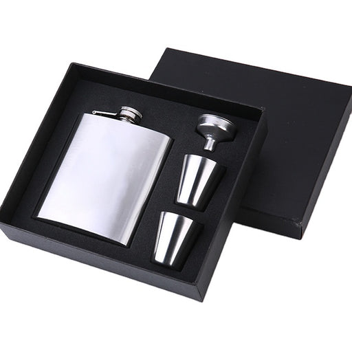 7oz Stainless Leakproof Drink Flask + 2 Shots Set X1451