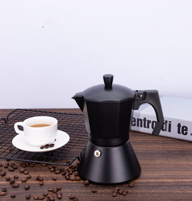 6 cups Induction Black Mocha Pot Italian Espresso Maker X1452