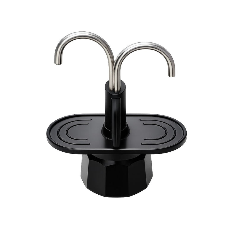 Dual Head Black Mocha Pot Italian Espresso Maker X1454