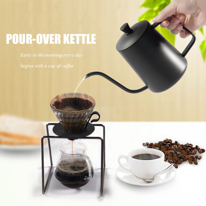 600ml Black Pour Over Goose Neck Kettle X1458