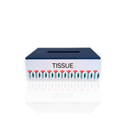 Wood Tissue Box Blue Traditional Lebanese Design X1481