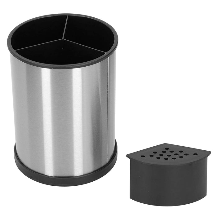 Stainless Steel Rotating Kitchen Utensil Organiser Bucket Holder X1487