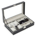 Leather 6 Watch and 3 Eye Glasses Jewelry Box X1495