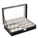 Leather 6 Watch and 3 Eye Glasses Jewelry Box X1495